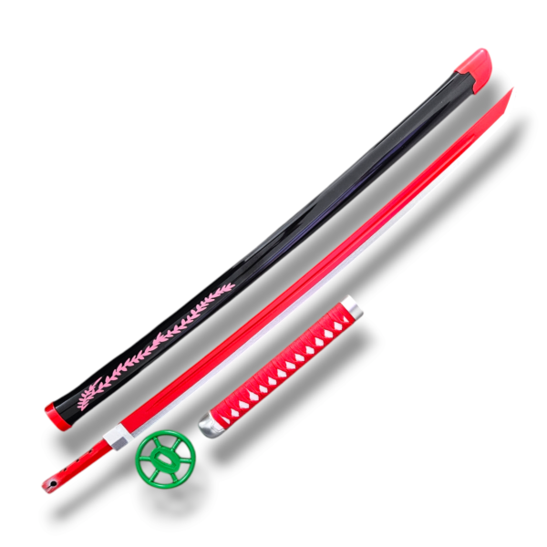 Nezuko Kamado Whip Nichirin Wooden Katana Demon Slayer – 104 cm for Cosplay - Image 6
