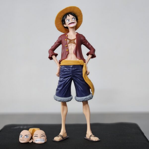 luffy 3 head action figure