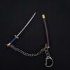 One Piece Katana Keychain with Case – Dark Blue and Golden Handle - Image 2