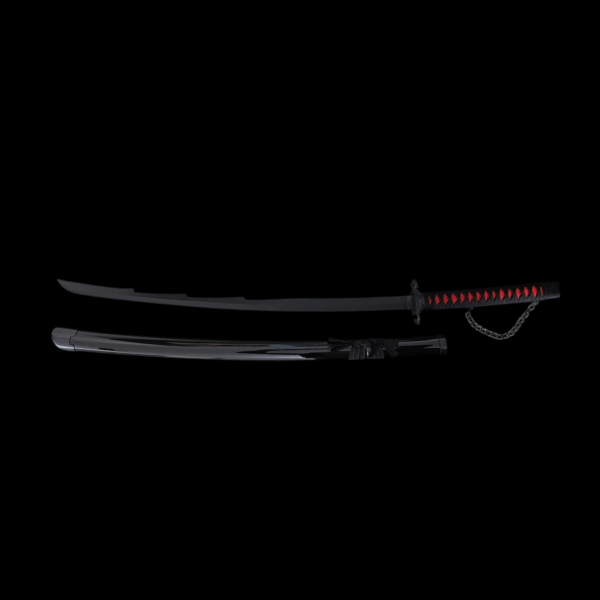 Bleach Ichigo Wooden Katana Zangetsu – 104 cm Cosplay Sword (Black) - Image 3