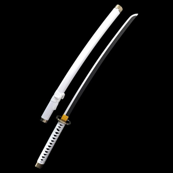 Roronoa Zoro Wooden Katana Sword Wado Ichimonji –104 cm Cosplay Sword (White) - Image 2