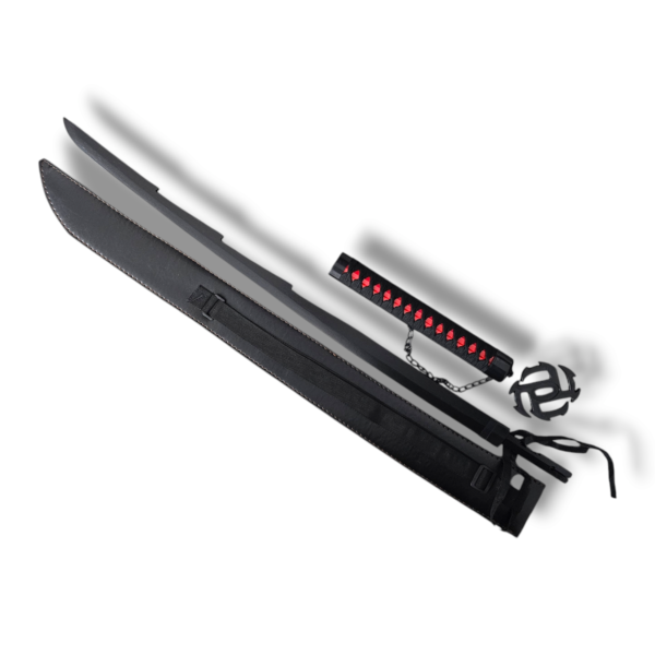 Kurosaki Ichigo Zangetsu Wooden Katana With Case –104 cm Cosplay Sword (Black) - Image 3